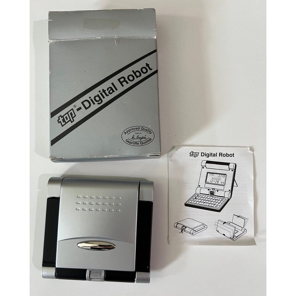 BNIB Foldable Travel 12/24Hour Calculator Alarm Clock Timer Calendar + Timezones